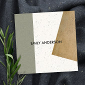 MODERNE ABSTRACTE GEOMETRISCHE KERAMISCHE TEXTUUR VIERKANTE VISITEKAARTJE