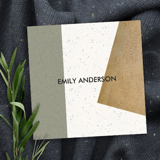 MODERNE ABSTRACTE GEOMETRISCHE KERAMISCHE TEXTUUR VIERKANTE VISITEKAARTJE