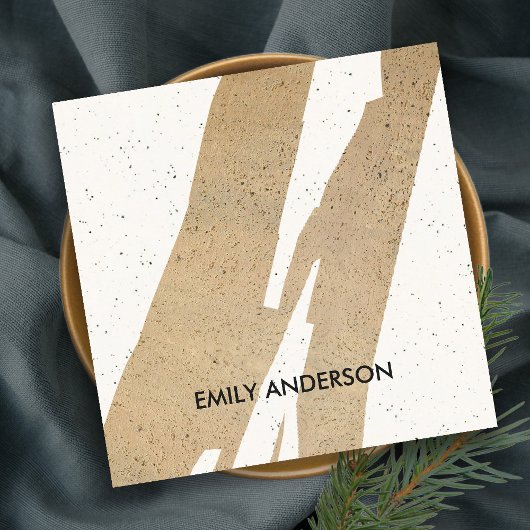 MODERNE ABSTRACTE GEOMETRISCHE KERAMISCHE TEXTUUR VIERKANTE VISITEKAARTJE