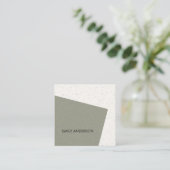 MODERNE ABSTRACTE GEOMETRISCHE KERAMISCHE TEXTUUR VIERKANTE VISITEKAARTJE (Staand voorkant)