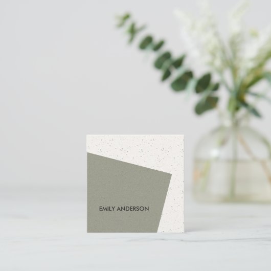 MODERNE ABSTRACTE GEOMETRISCHE KERAMISCHE TEXTUUR VIERKANTE VISITEKAARTJE (Staand voorkant)