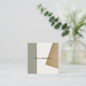 MODERNE ABSTRACTE GEOMETRISCHE KERAMISCHE TEXTUUR VIERKANTE VISITEKAARTJE (Staand voorkant)