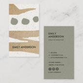MODERNE ABSTRACTE GEOMETRISCHE KERAMISCHE TEXTUUR VISITEKAARTJE (Voorkant / Achterkant)