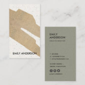 MODERNE ABSTRACTE GEOMETRISCHE KERAMISCHE TEXTUUR VISITEKAARTJE (Voorkant / Achterkant)