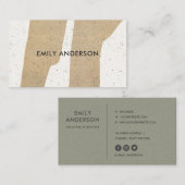 MODERNE ABSTRACTE GEOMETRISCHE KERAMISCHE TEXTUUR VISITEKAARTJE (Voorkant / Achterkant)