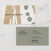 MODERNE ABSTRACTE GEOMETRISCHE KERAMISCHE TEXTUUR VISITEKAARTJE (Voorkant / Achterkant)