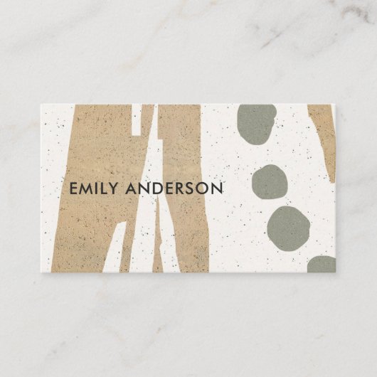 MODERNE ABSTRACTE GEOMETRISCHE KERAMISCHE TEXTUUR VISITEKAARTJE (Voorkant)