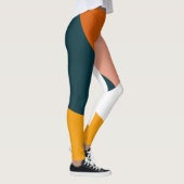 Moderne abstracte geometrische kleurenblokpatroon leggings (Rechts)