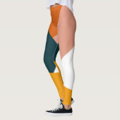 Moderne abstracte geometrische kleurenblokpatroon leggings (Links)