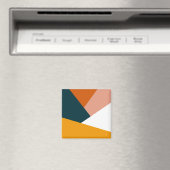 Moderne abstracte geometrische kleurenblokpatroon magneet (Insitu (Vaatwasser))