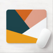 Moderne abstracte geometrische kleurenblokpatroon muismat (Met muis)