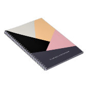 Moderne abstracte geometrische kleurenblokpatroon notitieboek (Rechterzijde)
