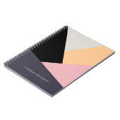 Moderne abstracte geometrische kleurenblokpatroon notitieboek (Linkerzijde)