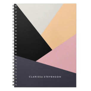 Moderne abstracte geometrische kleurenblokpatroon notitieboek
