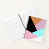 Moderne abstracte geometrische kleurenblokpatroon notitieboek (Binnen)