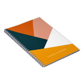 Moderne abstracte geometrische kleurenblokpatroon notitieboek (Rechterzijde)