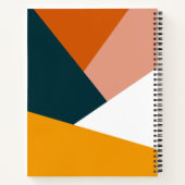 Moderne abstracte geometrische kleurenblokpatroon notitieboek (Achterkant)
