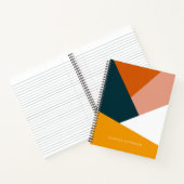 Moderne abstracte geometrische kleurenblokpatroon notitieboek (Binnen)