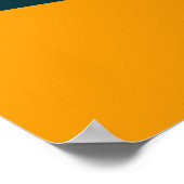 Moderne abstracte geometrische kleurenblokpatroon poster (Hoek)