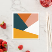 Moderne abstracte geometrische kleurenblokpatroon servet (Insitu)