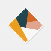 Moderne abstracte geometrische kleurenblokpatroon servet (Hoek)