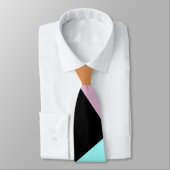 Moderne abstracte geometrische kleurenblokpatroon stropdas (Gebonden)