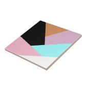Moderne abstracte geometrische kleurenblokpatroon tegeltje (Zijkant)