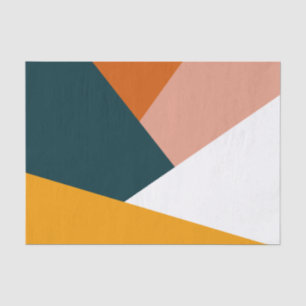 Moderne abstracte geometrische kleurenblokpatroon tissuepapier