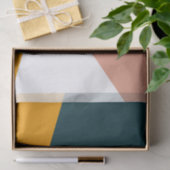 Moderne abstracte geometrische kleurenblokpatroon tissuepapier (Geschenk)