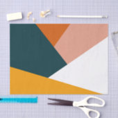 Moderne abstracte geometrische kleurenblokpatroon tissuepapier (Craft)