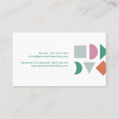 Moderne abstracte geometrische kleurrijk visitekaartje (Achterkant)