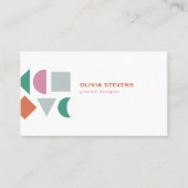 Moderne abstracte geometrische kleurrijk visitekaartje (Voorkant)