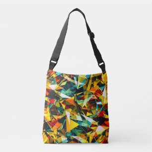 Moderne Abstracte Geometrische Kleurrijke Kristal Crossbody Tas