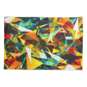 Moderne Abstracte Geometrische Kleurrijke Kristal Kussensloop (Achterkant)