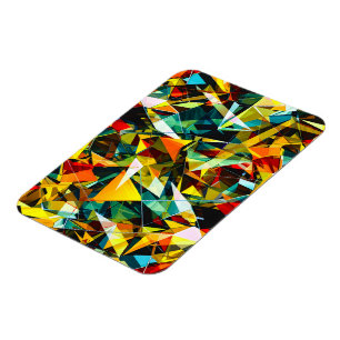 Moderne Abstracte Geometrische Kleurrijke Kristal Magneet