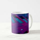 Moderne Abstracte Geometrische Koffiemok | Paars B (Voorkant rechts)