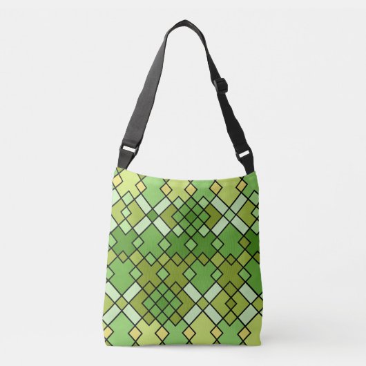 moderne abstracte geometrische kunst crossbody tas (Voorkant)