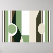 Moderne Abstracte Geometrische Kunst in Aardtinten Poster (Voorkant)