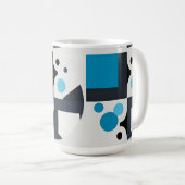 Moderne Abstracte Geometrische Kunst Koffiemok (Voorkant rechts)