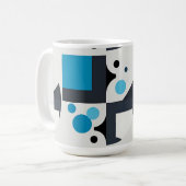 Moderne Abstracte Geometrische Kunst Koffiemok (Voorkant links)
