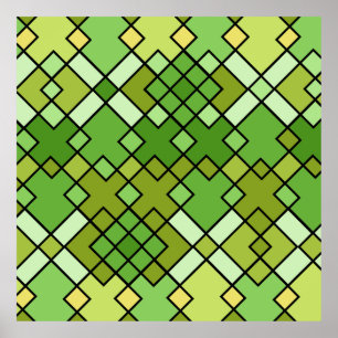 moderne abstracte geometrische kunst poster