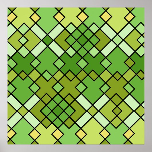 moderne abstracte geometrische kunst poster (Voorkant)