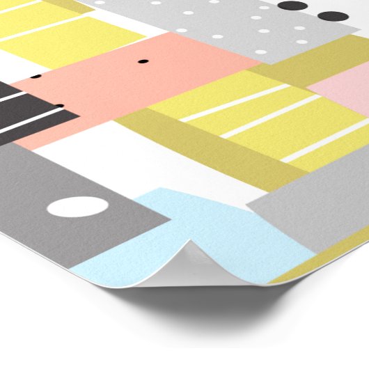 moderne abstracte geometrische kunst poster (Hoek)