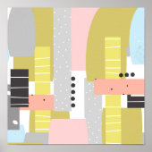 moderne abstracte geometrische kunst poster (Voorkant)