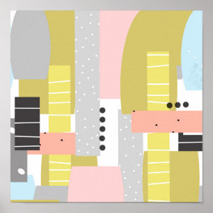 moderne abstracte geometrische kunst poster