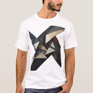 Moderne Abstracte Geometrische Kunst T-Shirt – Min