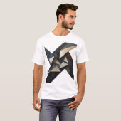 Moderne Abstracte Geometrische Kunst T-Shirt – Min (Voorkant volledig)