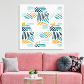 Moderne Abstracte Geometrische Kwast Patroon Canvas Afdruk (Insitu (Woonkamer))