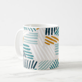 Moderne Abstracte Geometrische Kwast Patroon Koffiemok