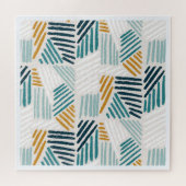 Moderne Abstracte Geometrische Kwast Patroon Legpuzzel (Horizontaal)
